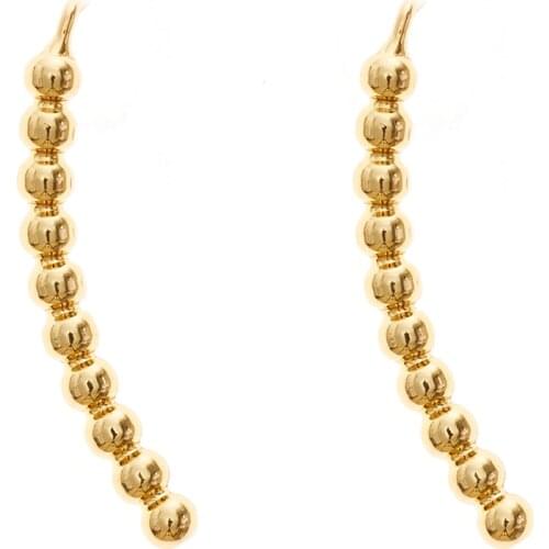 Jaeeyin 2021 Fashion Trendy Beads Ear Cuff Copper Earrings New Arrivals Delicate Jewelry Gift For Women Gold Color