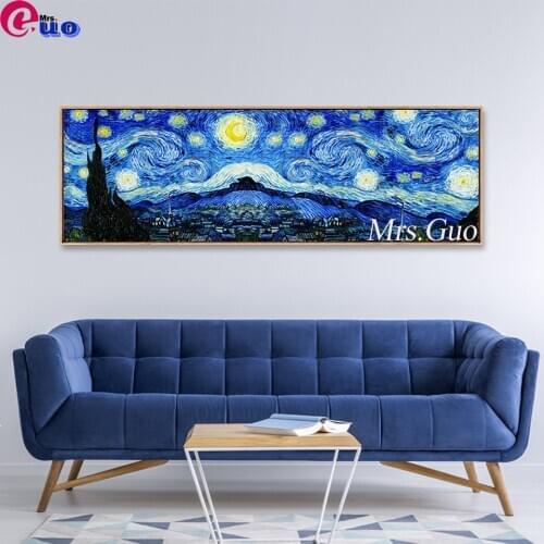 Van Gogh Starry Night DIY 5D Diamond Embroidery Cross Stitch kits Abstract Painting Resin Diamond Painting Mosaic Hobby Craft
