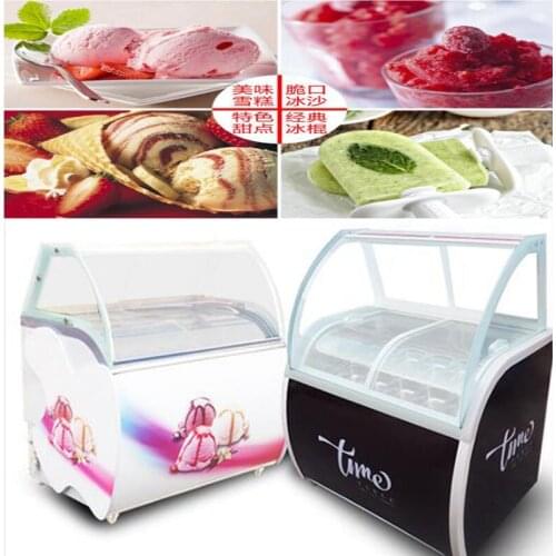 The Summer Hot Sell Ice Cream Display Cabinet Commercial Desktop Popsicle Display Cabinet Hard Ice Cream Showcase 220V