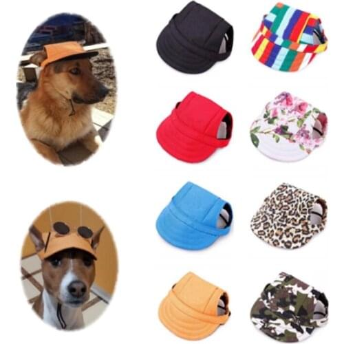 Summer Pet Dog Hat Cap Outdoor Dog Baseball Cap Canvas Small Dog Sunscreen Accessories Pet Dog Hat Baseball Cap Sports For Pet
