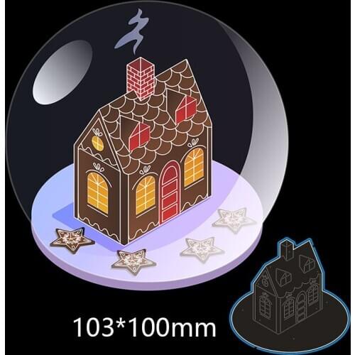 103*100mm house buliding New Metal Cutting Dies Scrapbook paper template Embossing DIY Paper Card Craft