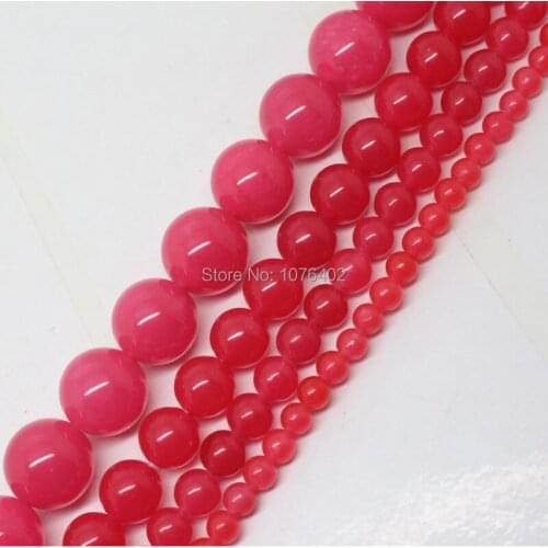 Mini. Order is $7! 4-12mm Peach Jades Round DIY Jewelry Making Necklace Loose Beads 15"