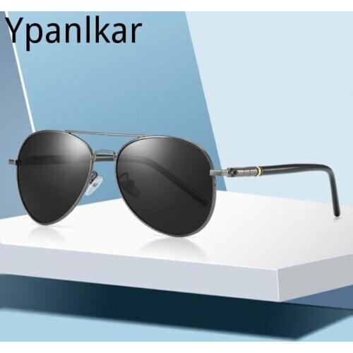 Aluminum Magnesium Alloy Pilot Style Mens Polarized Sunglasses Fashion Accessories Car Driving Goggles Male Round Eyewear