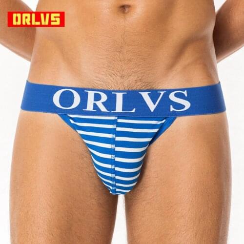 ORLVS Brand 4 Colors Gay Men Underwear ORLVS Jockstrap Sexy Gay Men Underwear Thong Men G String Men Thong Homme Tanga Jockstrap