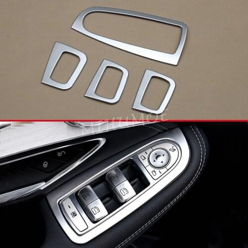 Interior Door Window Switch Panel Cover Trims For Mercedes GLC C Class X253 C253 W205 S205