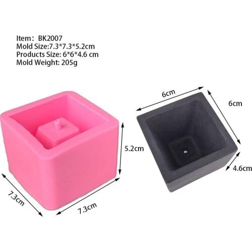 Small Cement Boxer Flower Pot Silicone Mold Geometric Aromatherapy Plaster Mold Tangram Series