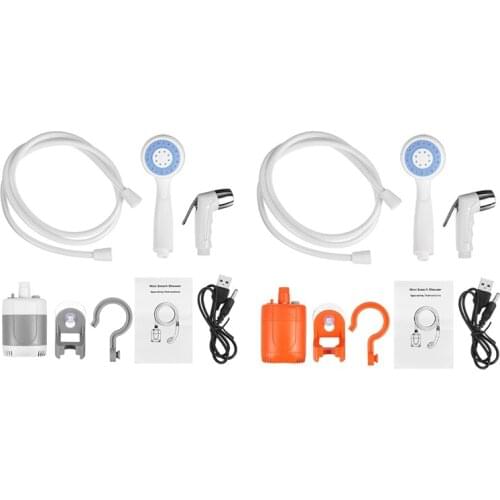 New USB Rechargeable Portable Car Washer Camping Shower Set Car Shower Washer Pump for Outdoor Camping