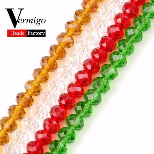 Wholesale 4-12mm Faceted Austria Crystal Glass Ball Beads For Needlework Women Jewelry Making Diy Accessories Loose Pearls