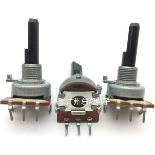 Original new 100% 161 TYPE single potentiometer B50K half axis length 25MM power amplifier volume potentiometer 3pin (SWITCH)