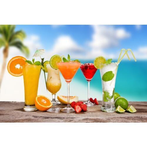 Print Poster Beach Party Fruit Juice Canvas Paintings Frameless Wall Art Cuadros Decoracion Salon Household Products
