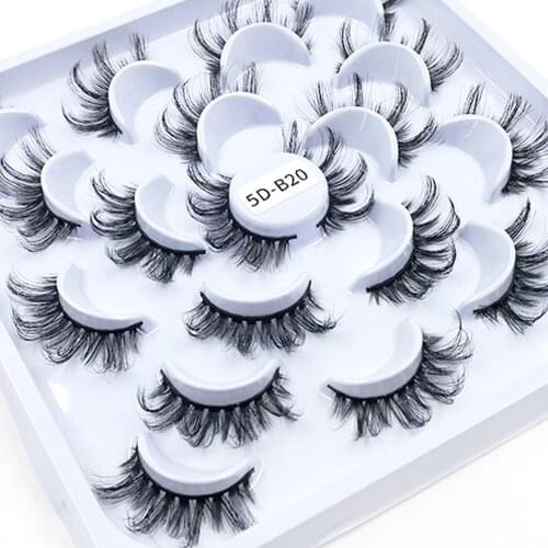 NEW 10 Pairs 3D Soft Mink False Eyelashes Handmade Wispy Fluffy Long Lashes Natural Eye Extension Makeup Kit Cilios