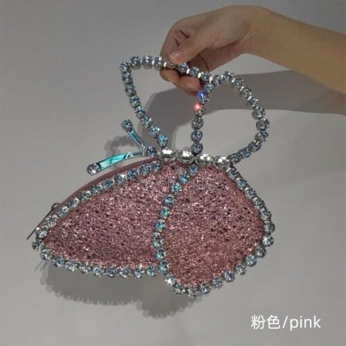 Luxury Butterfly Design Diamond Party Clutch Evening Bag for Women Fahion Purses and Handbags Chic Designer Bag Female Mini Bag