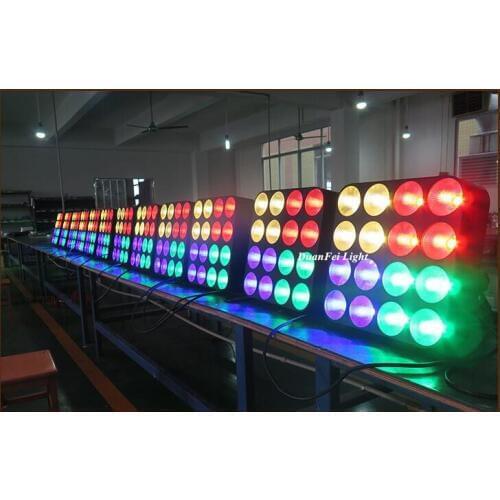 12units 4x4 led matrix blinder stage wash light 16x30w 3in1 rgb dmx led matrix beam cob led DJ lighting for background