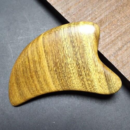 Green Sandalwood Gouache Scraper Trigger Point Meridian Scrapping Muscle Relaxing Wooden Massager Acupuncture Physical Therapy