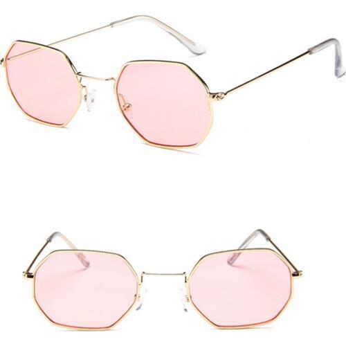 ASUOP new hexagon fashion ladies sunglasses classic brand design retro round mens glasses iron frame UV400 sunglasses