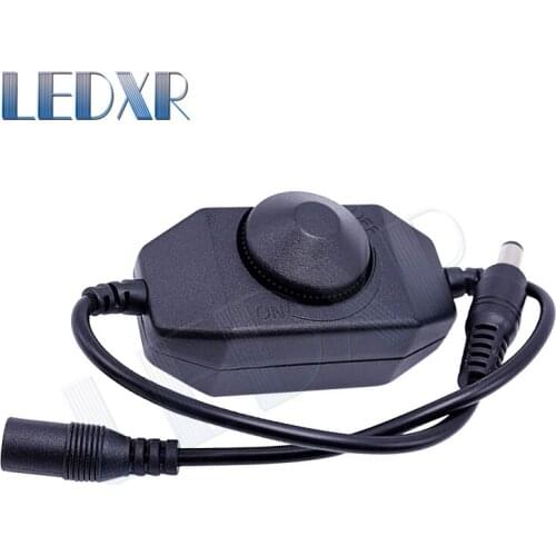 LED dimmer DC dimmer 12-24V on-line dimmer switch Knob monochromatic light infinite monochromatic light controller 5.5*2.1