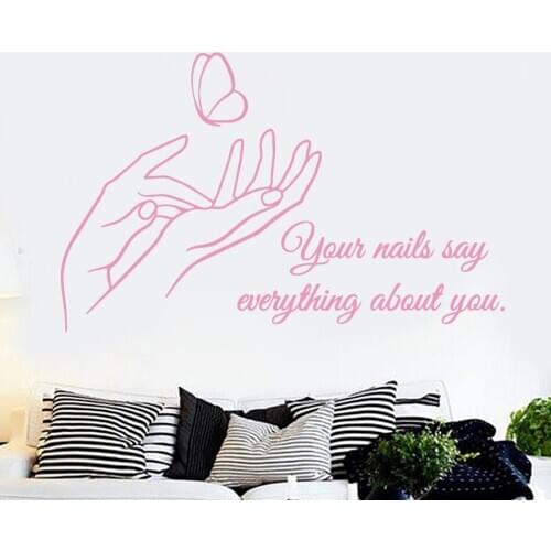 Vinyl Lovely beauty salon Wall Art Decal Wall Sticker Mural For Home Decor Living Room Bedroom Decoration Decals Murals HY1813