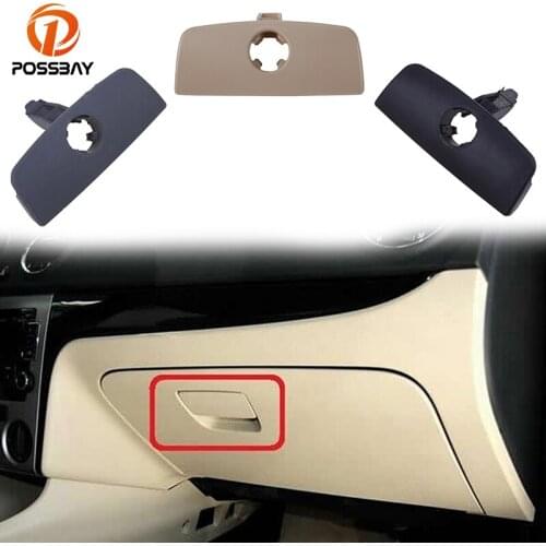 POSSBAY Car Inner Storage Glove Box Handle Cover Lid Lock with Hole for VW Passat B5 Black/Gray/Beige Glove Box Lock Lid Handle