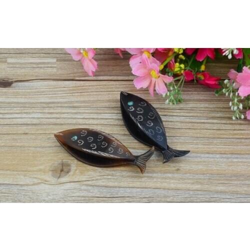 Golden/black Horn Fish tatting lace/ lace knitting machine Tatting shuttles for DIY Beaded tools 1 order=1pc length=7.0cm