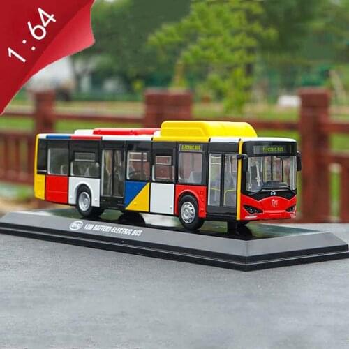 1/64 alloy die-casting vehicle metal K9 K8 pure electric bus model Guangdong bus model adult children boys toys gift collection