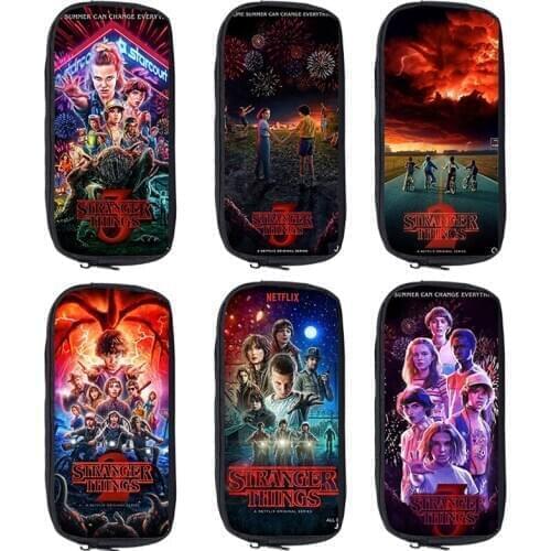 3D Print Makeup Box Stranger Things Season 3 Cosmetic Bag Stationery Pencil Case TV Series Storage Pouch Kid School Supplies