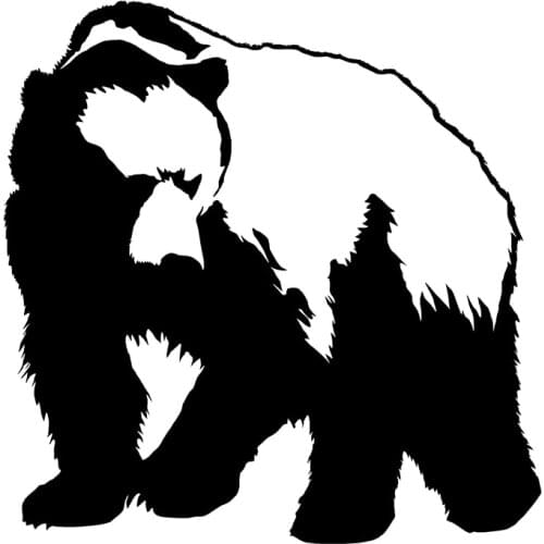 40622# Die-Cut Vinyl Decal Brown Bear Car Sticker Waterproof Auto Decors on Car Body Bumper Rear Window
