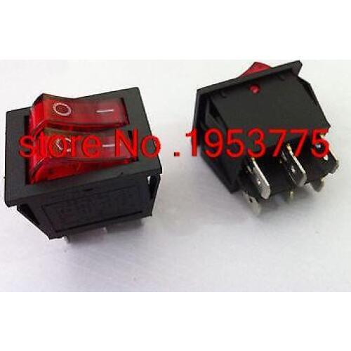 5pcs Power Dual Lighted Snap in O/F Rocker Switch KCD212