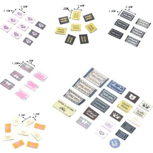 50PCS handmade rubber band label woven hair rope bow tie label clothing accessories label DIY label craft sewing accessories