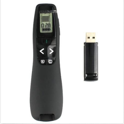 JSHFEI R800 2.4GHz Usb Mini wireless Laser Pointer Presenter with LED Red laser ,remote control PPT laser green