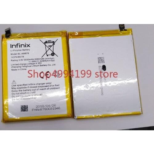100% New 3060mAh BL-AW878 Replacement Battery For Infinix Smart X5010 BL-X5010 BL X5010 Batterie Batteria Cell Phone Batteries