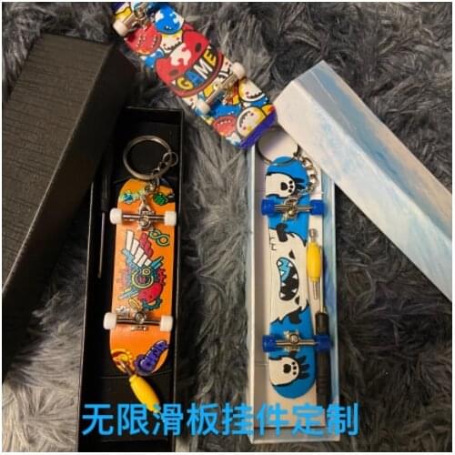 Anime SK EIGHT SK8 the Infinity LANKA MIYA Acrylic Finger Skate Boarding Keychain Cosplay School Bag Pendant Keyrings Gifts