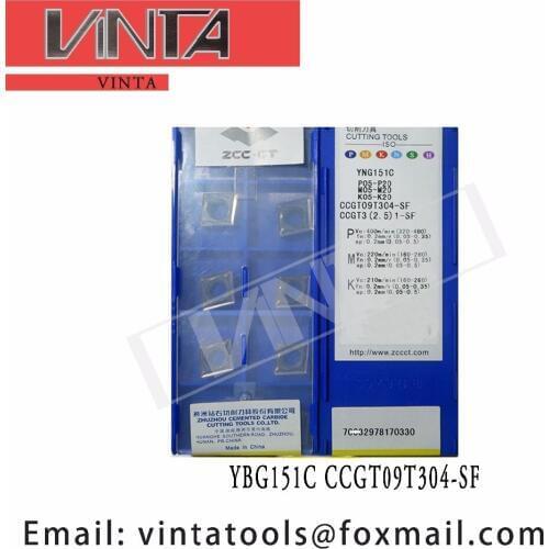 Free shipping high quality 10pcs/lots YBG151C CCGT09T304-SF cnc carbided turning inserts