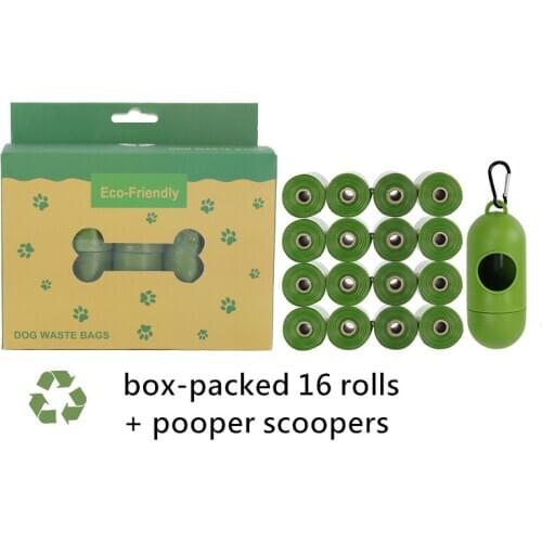 Lavender Flavour Biodegradable Trash Bags Dog Poop 8 /16/20 Rolls Eco Friendly Pet Garbage Bag Holder Outdoor Dog Accessories