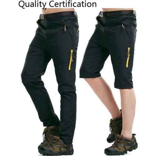 Spring Summer Thin Sports Leisure Mens Waterproof Pants Outdoor Quick Drying Removable Hiking Camping Climbing Trousers XL-5XL