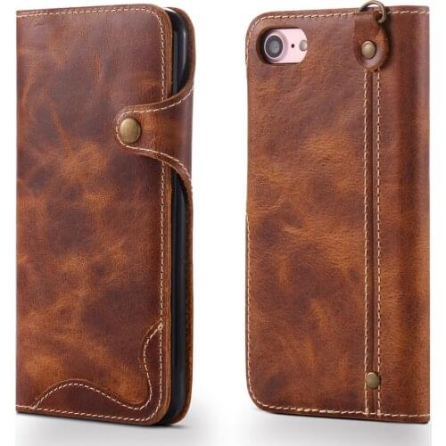 Case For iphone XS Max Luxury Flip Card Slots Button Genuine Leather Musubo Wallet Case Cover For iphone XS Max XR X Strap bags