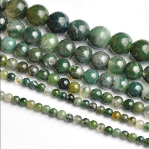 Pure Natural AAA Seaweed stone Agate Lotus Prayer Imitation Gemstone Beads Tourmaline Round Spacer Beads 6/8/10/12mm 004001016