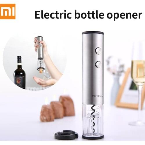 Xiaomi Circle Joy Electric Wine Bottle Opener Stainless Steel Automatic Wine Corkscrew Opener with Foil Cutter and Dry Battery