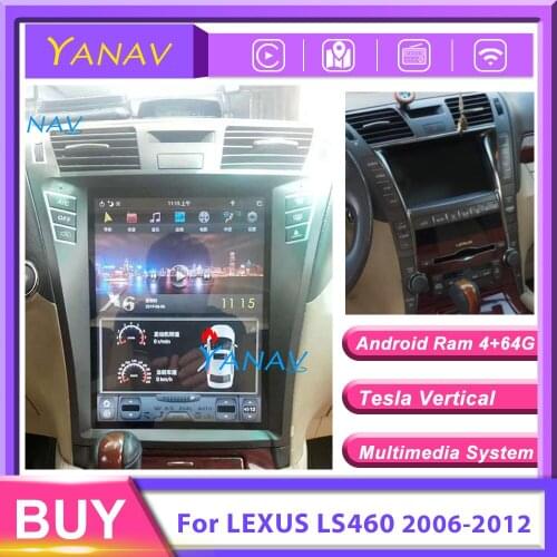 GPS Navigation For-LEXUS LS460 2006-2012 Autoradio Stereo Receiver Multimedia Player Android Car Audio Head Unit Tesal Vertical