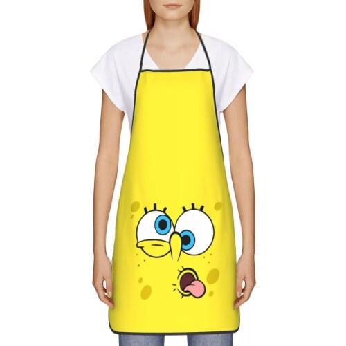Sponge Baby Kitchen oil resistant wreath Animes square pants kitchen aprons Cooking accessories for Women 72*52cm