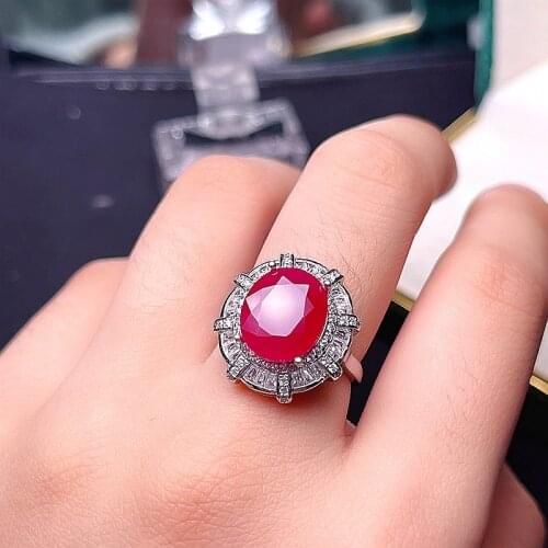 Natural ruby ring, 925 silver exquisite style, best selling quality, classic style