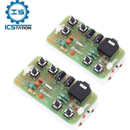 2Pcs FM Stereo Radio DIY Kit 76-108MHz Frequency Modulation Wireless FM Transmitter Module Electronics Soldering Practice