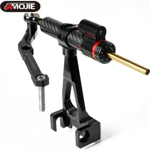 Motorcycle Carbon Fiber Steering Stabilize Damper Mounting Bracket Kit For YAMAHA MT-09 MT09 FZ09 2013-2016 2017 2018 2019 2020