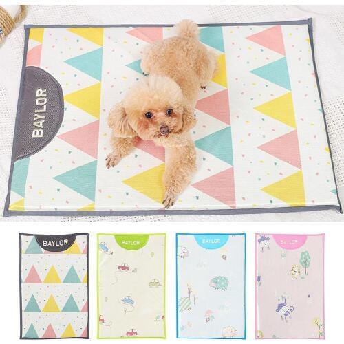 Summer Cool Breathable Viscose Fiber Pet Sleeping Bed Mat For Cat and Dogs Puppy Cooling Comfortable Beds Mat for Pets