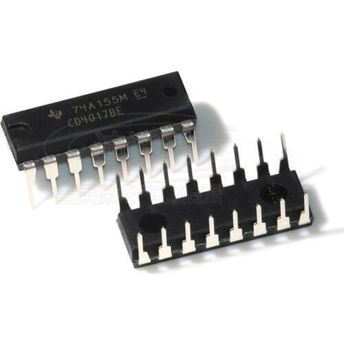 The counter IC CD4017BE PDIP-16 is inserted into the original decimal chip