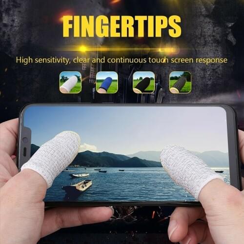2pcs L1 R1 Breathable Mobile Game Controller Finger Sleeve Touch Trigger for Fortnite PUBG Mobile Rules of Survival Gatillos