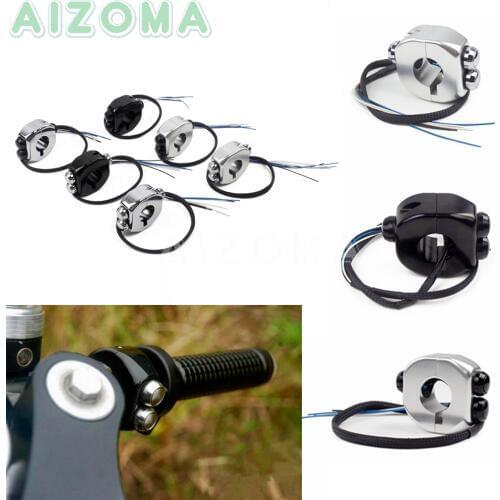 CNC Motorcycle M-Switch Electrical 22/25mm Handlebar Three Push Button Switches Control for Harley Yamaha Honda Cafe Racer