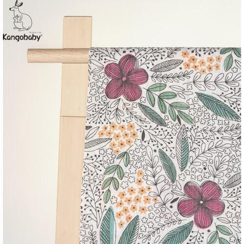 Kangobaby Baby Muslin Blanket Baby Swaddle Infant Wrap Cartoon Printed Cotton Baby Blanket Soft Breathable 70% bamboo+30% cotton