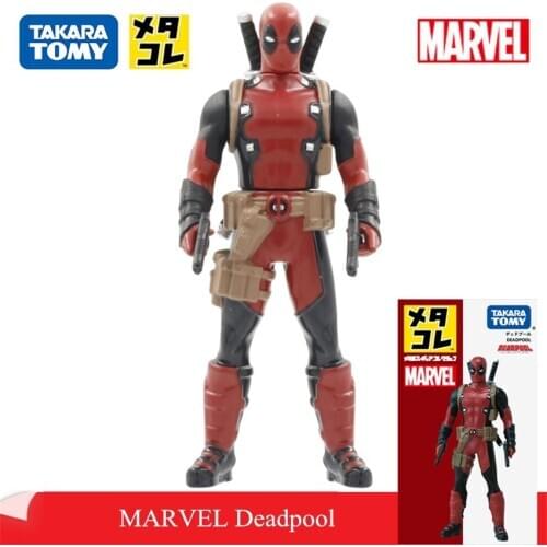 Original Tomy Marvel Metal Collection Action Figure Hero Deadpool Diecast Anime Christmas Toys for Children 871576