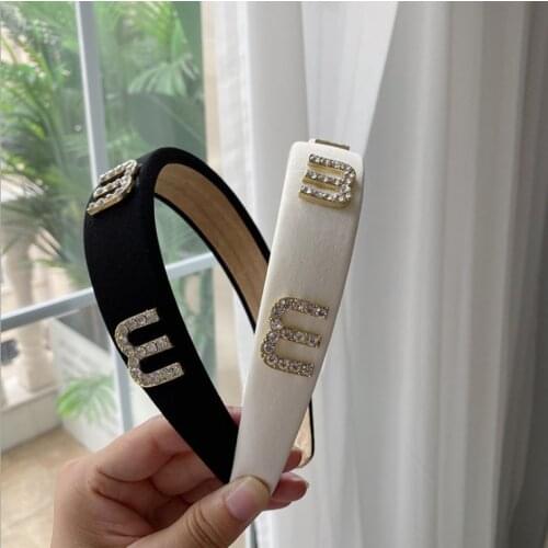 Sponge ins hairbands m letter rhinestone broad-sided headband fairy simple hairbands bundle