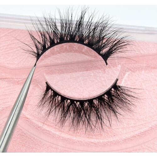 Visofree eyelashes Cruelty Free Eyelashes 3D Mink eyeashes Intensive End Eyelashes cilios posticos Round box 1 pair/box M19